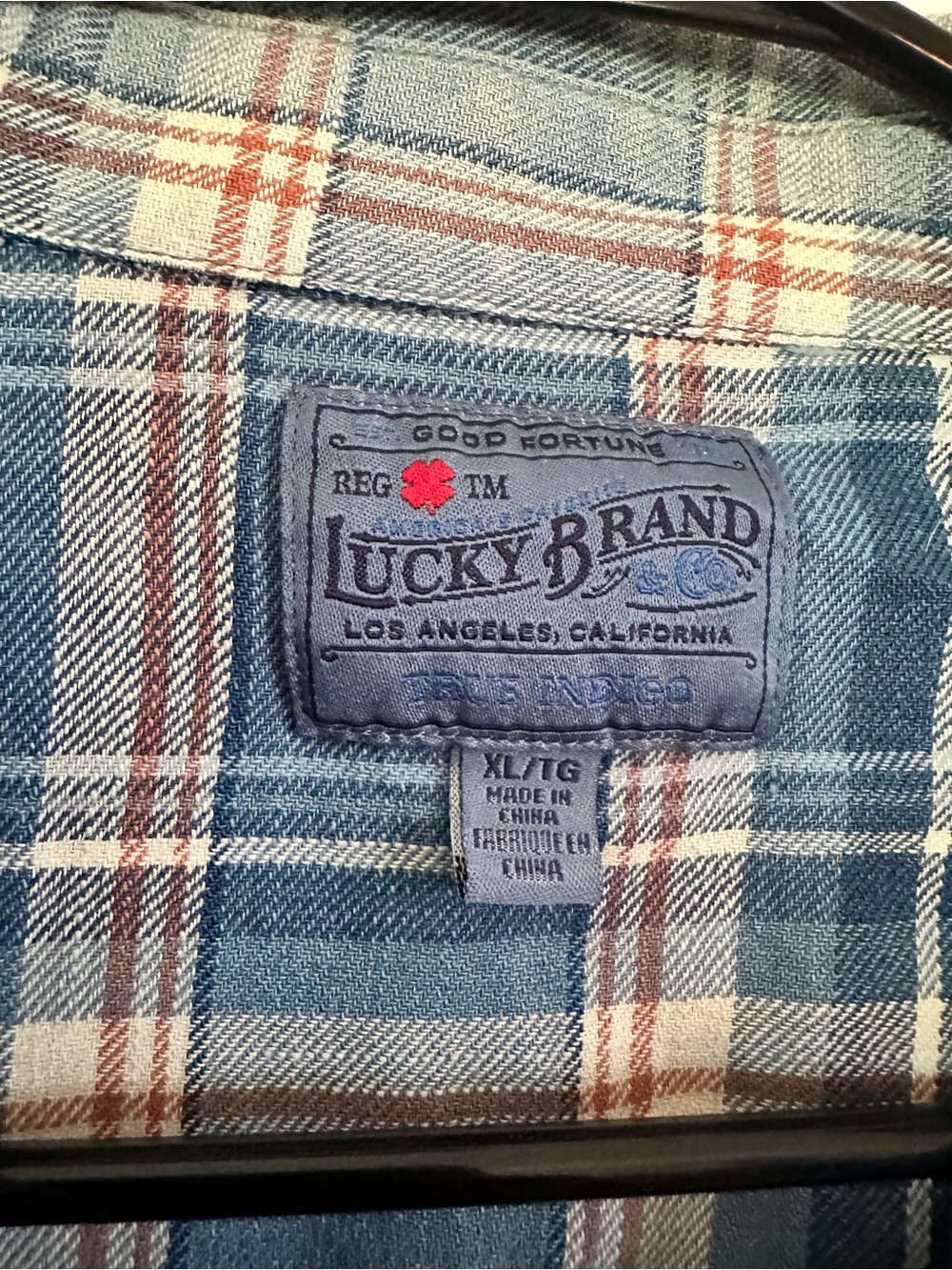 LUCKY Brand Vintage-Style Blue Plaid Button-Up Shirt - Men - Picture 4 of 10